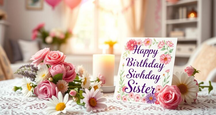 Piękne życzenia urodzinowe dla siostry